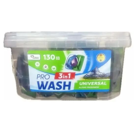 Capsule gel pentru spalat PRO WASH Prospetime alpina, 130 buc image